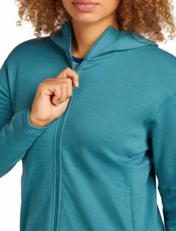 mmtsklep Polary I Bluzy-Bluza Icebreaker Merino 360 RealFleece Elemental Longsleeve Zip Hoodie Women
