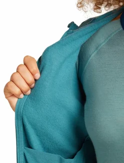 mmtsklep Polary I Bluzy-Bluza Icebreaker Merino 360 RealFleece Elemental Longsleeve Zip Hoodie Women
