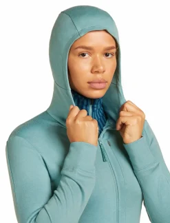 mmtsklep Polary I Bluzy-Bluza Icebreaker Merino 260 Quantum Longsleeve Zip Hoodie Women