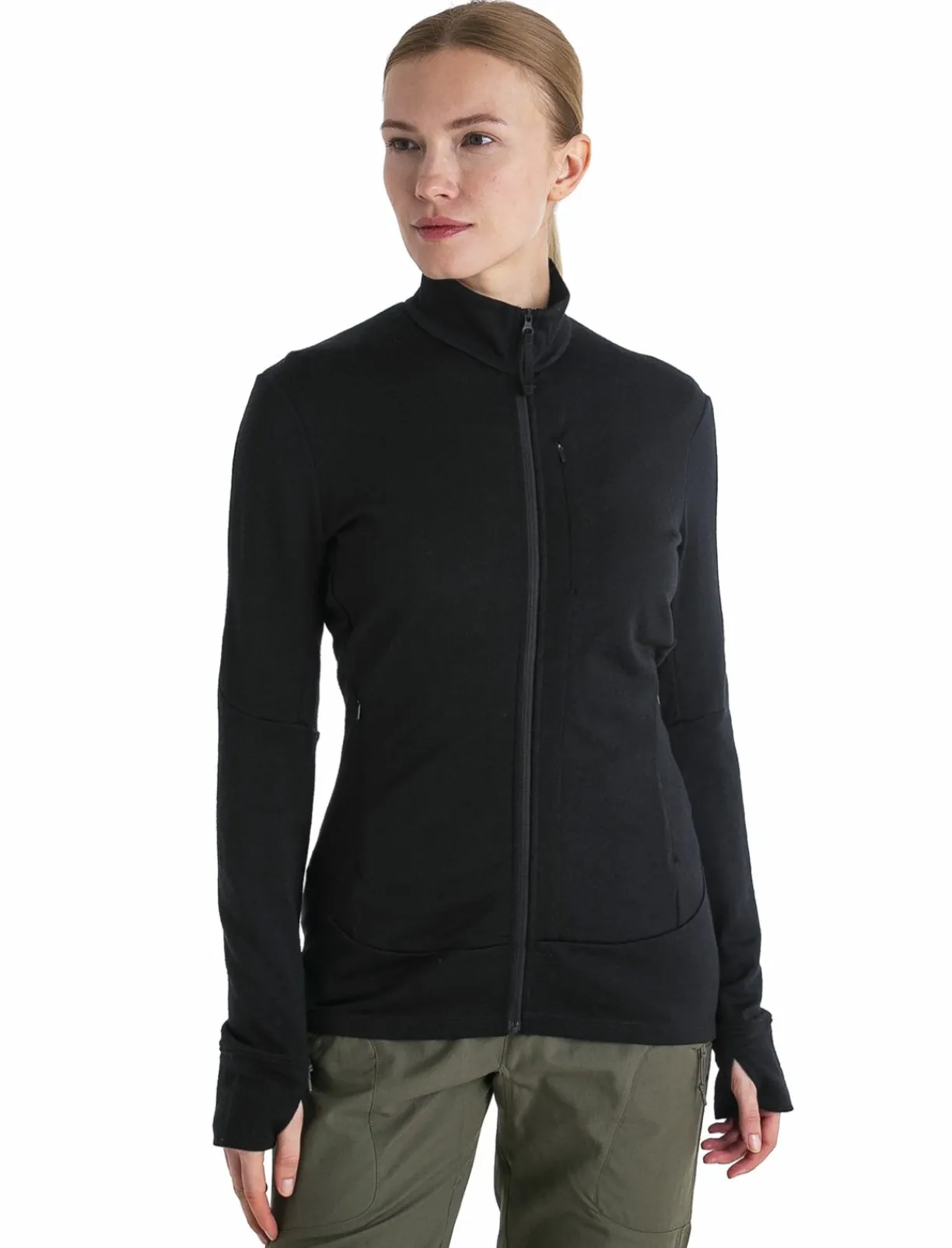 mmtsklep Polary I Bluzy-Bluza Icebreaker Merino 260 Quantum Longsleeve Zip Jacket Women