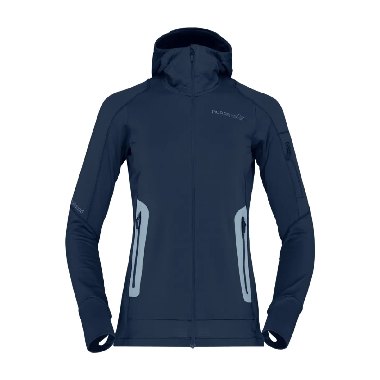 mmtsklep Polary I Bluzy-Bluza Norrona Falketind Power Grid Zip Hood Women