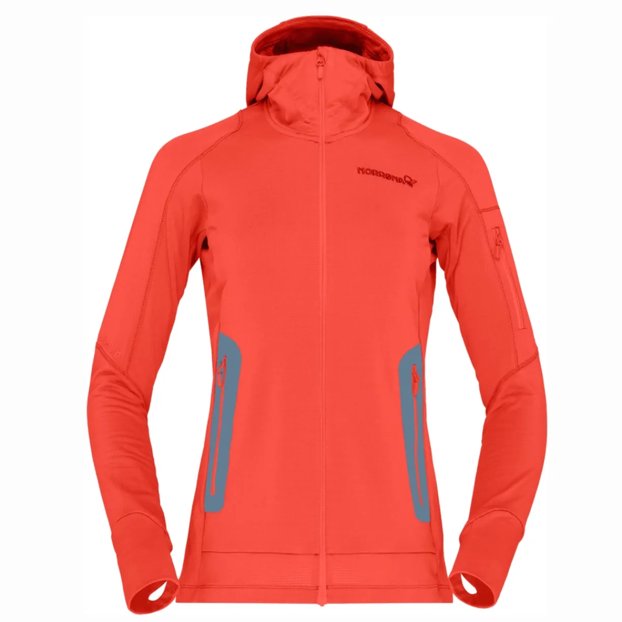 mmtsklep Polary I Bluzy-Bluza Norrona Falketind Power Grid Zip Hood Women