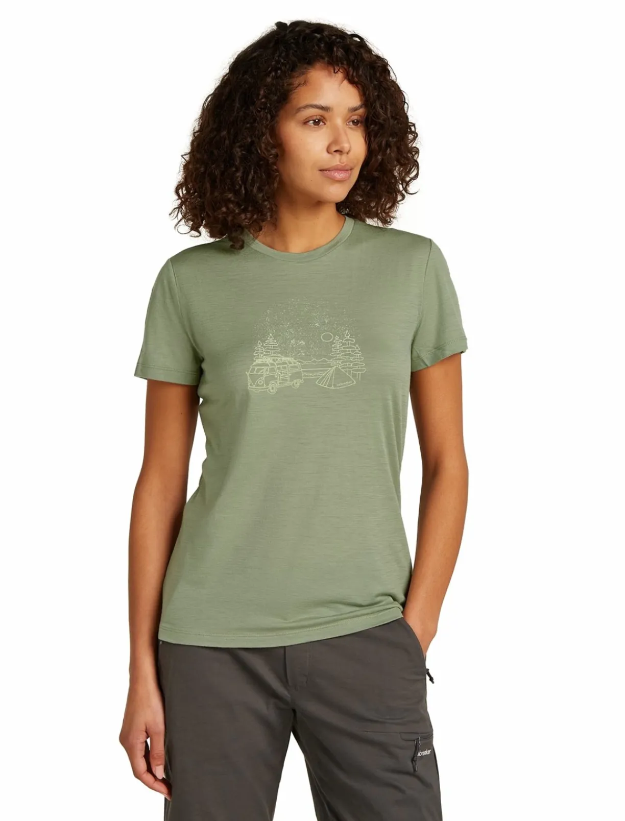 mmtsklep Koszulki I Koszule-Koszulka Damska Icebreaker Merino Tech Lite III SS Tee Van Camp