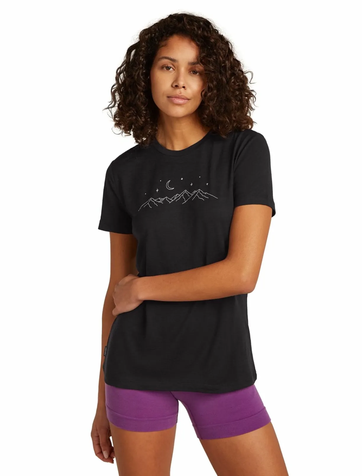 mmtsklep Koszulki I Koszule-Koszulka Damska Icebreaker Merino Tech Lite III SS Tee Sparkling Stars