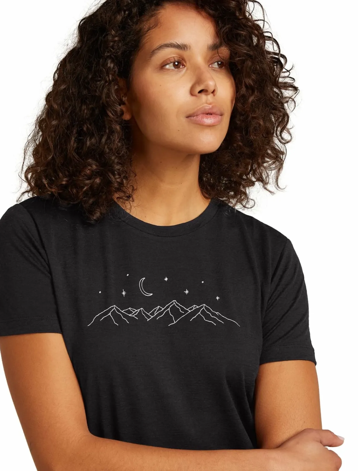 mmtsklep Koszulki I Koszule-Koszulka Damska Icebreaker Merino Tech Lite III SS Tee Sparkling Stars
