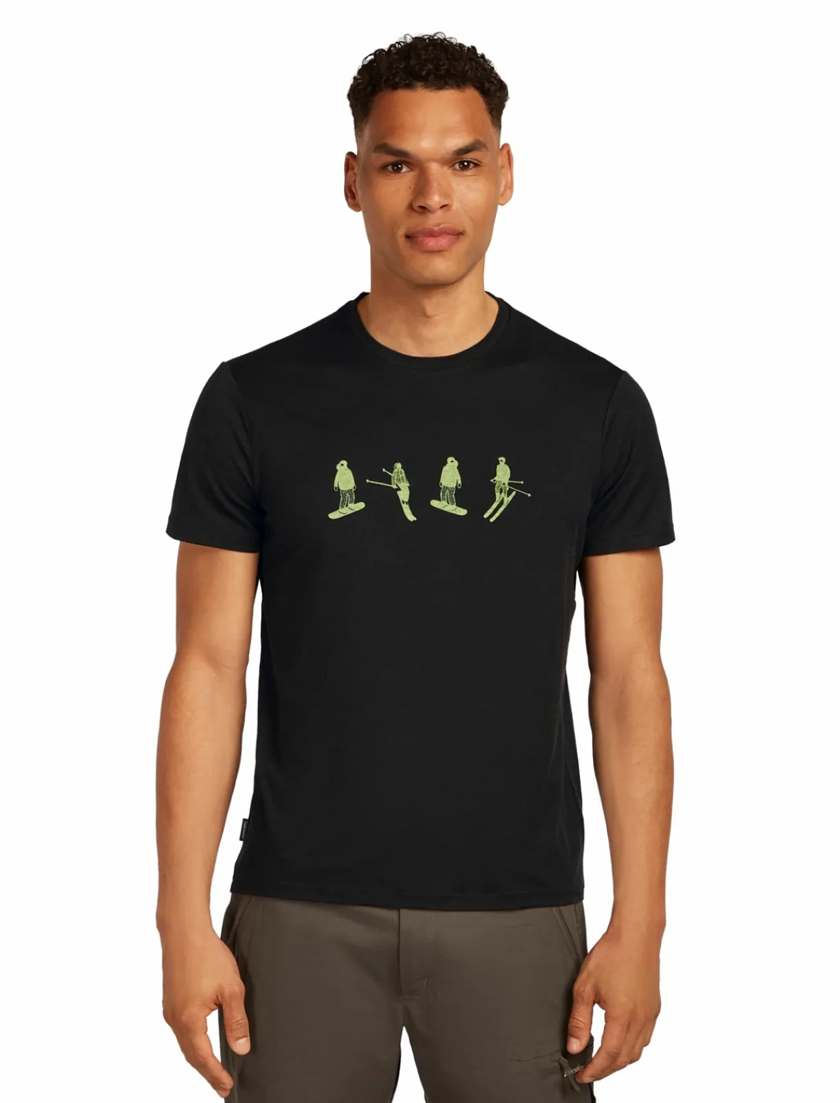 mmtsklep Koszulki I Koszule-Koszulka Icebreaker Merino Tech Lite SS Tee Snow Day Men