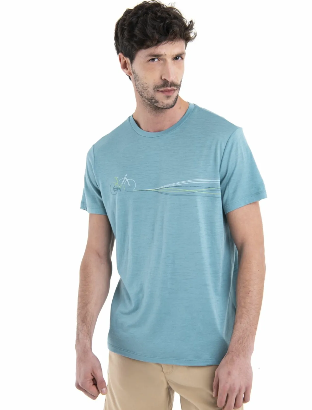 mmtsklep Koszulki I Koszule-Koszulka Męska Icebreaker Merino Tech Lite III SS Tee Cadence Paths