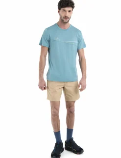 mmtsklep Koszulki I Koszule-Koszulka Męska Icebreaker Merino Tech Lite III SS Tee Cadence Paths
