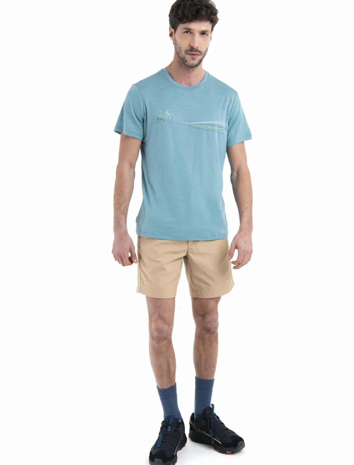 mmtsklep Koszulki I Koszule-Koszulka Męska Icebreaker Merino Tech Lite III SS Tee Cadence Paths