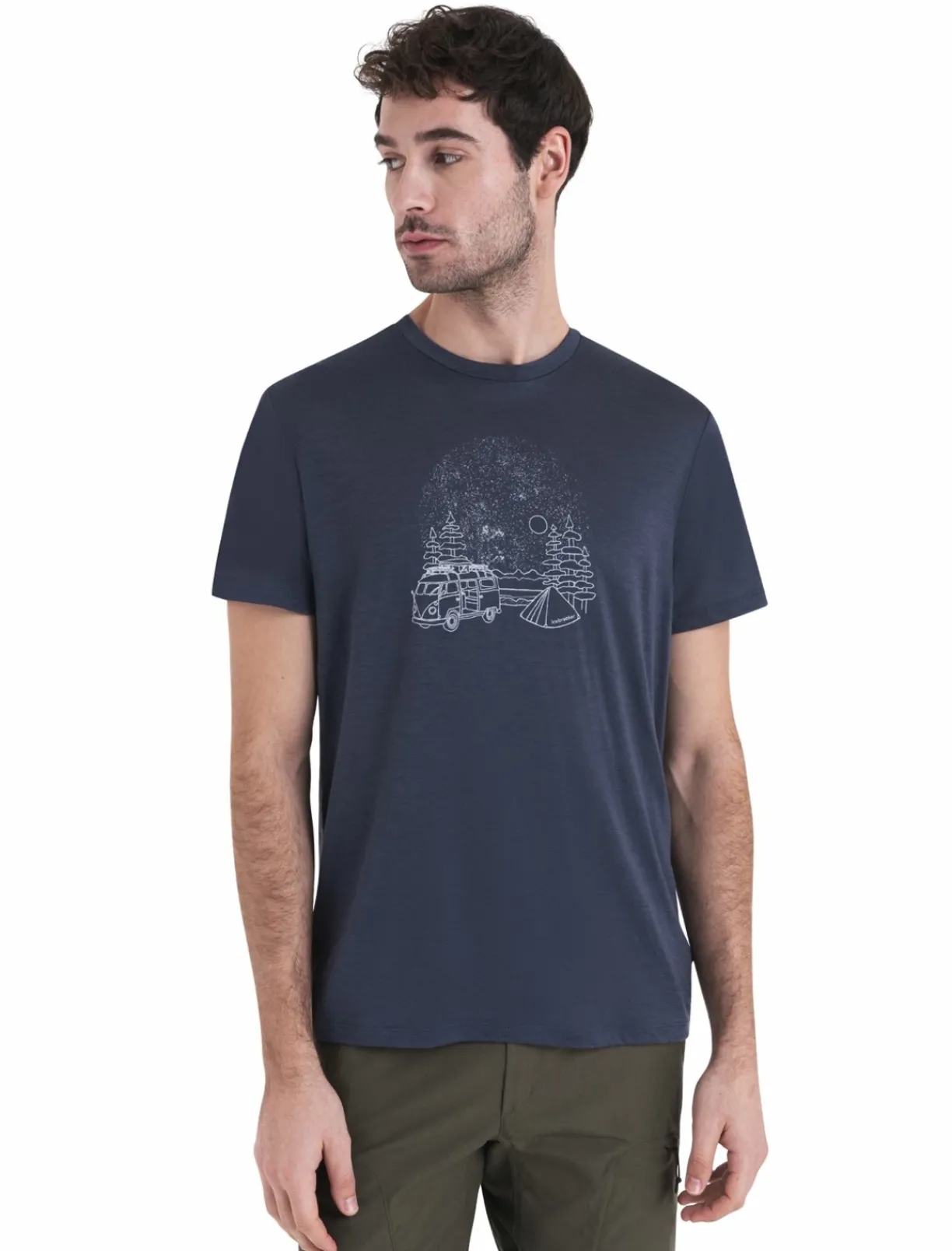 mmtsklep Koszulki I Koszule-Koszulka Męska Icebreaker Merino Tech Lite III SS Tee Van Camp