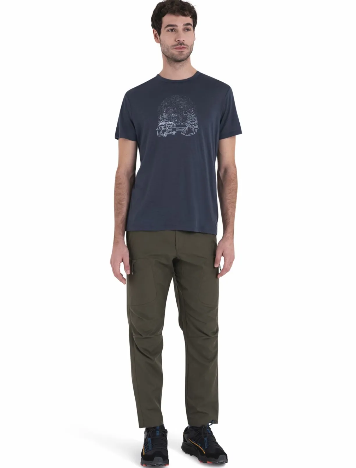 mmtsklep Koszulki I Koszule-Koszulka Męska Icebreaker Merino Tech Lite III SS Tee Van Camp