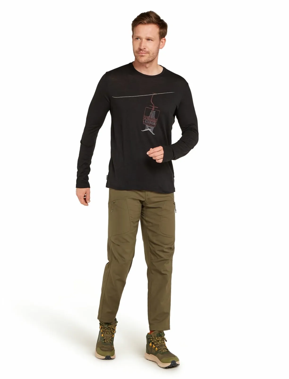 mmtsklep Koszulki I Koszule-Koszulka Męska Icebreaker Merino Tech Lite LS Tee Bear Lift