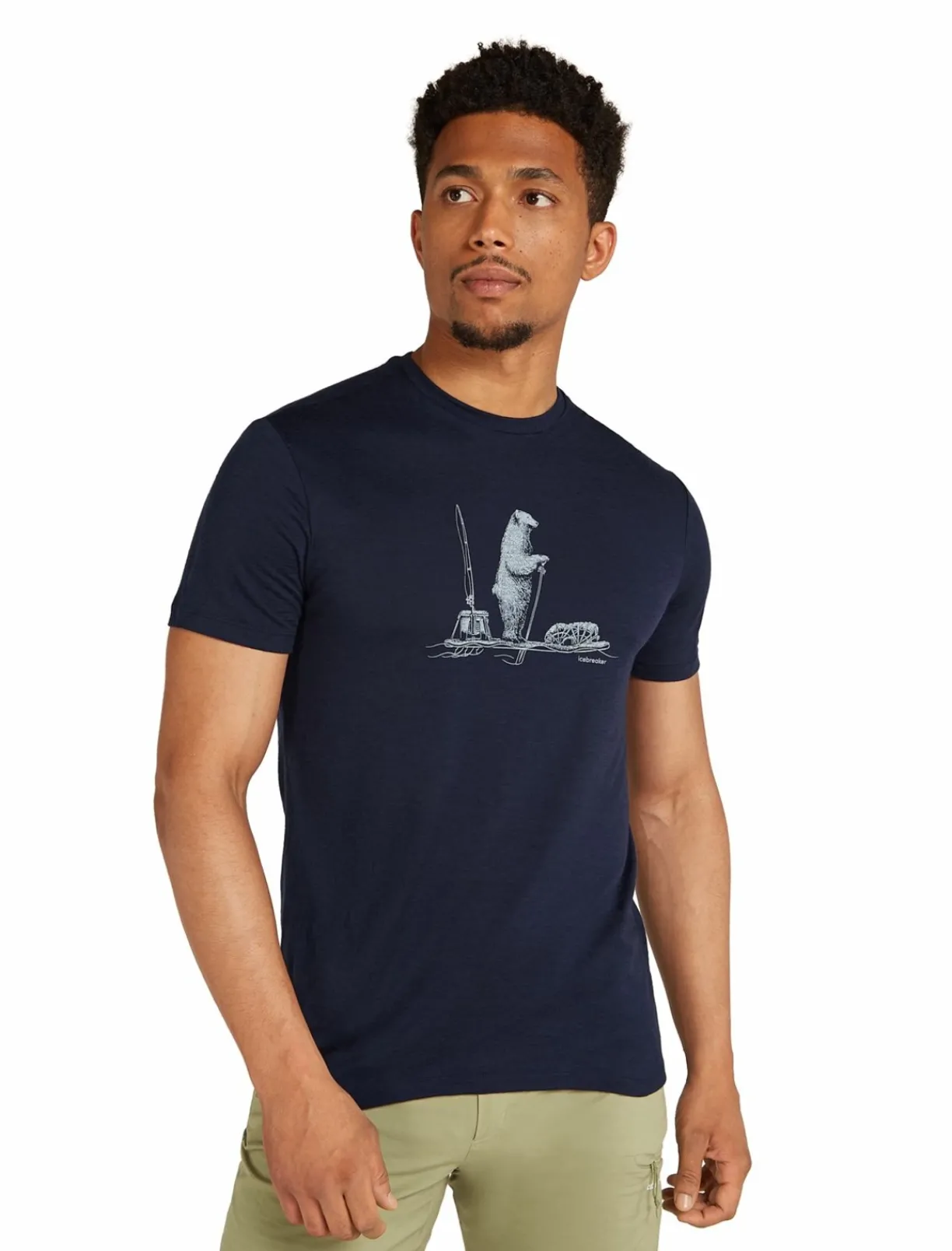 mmtsklep Koszulki I Koszule-Koszulka Męska Icebreaker Merino Tech Lite III SS Tee Polar Paddle
