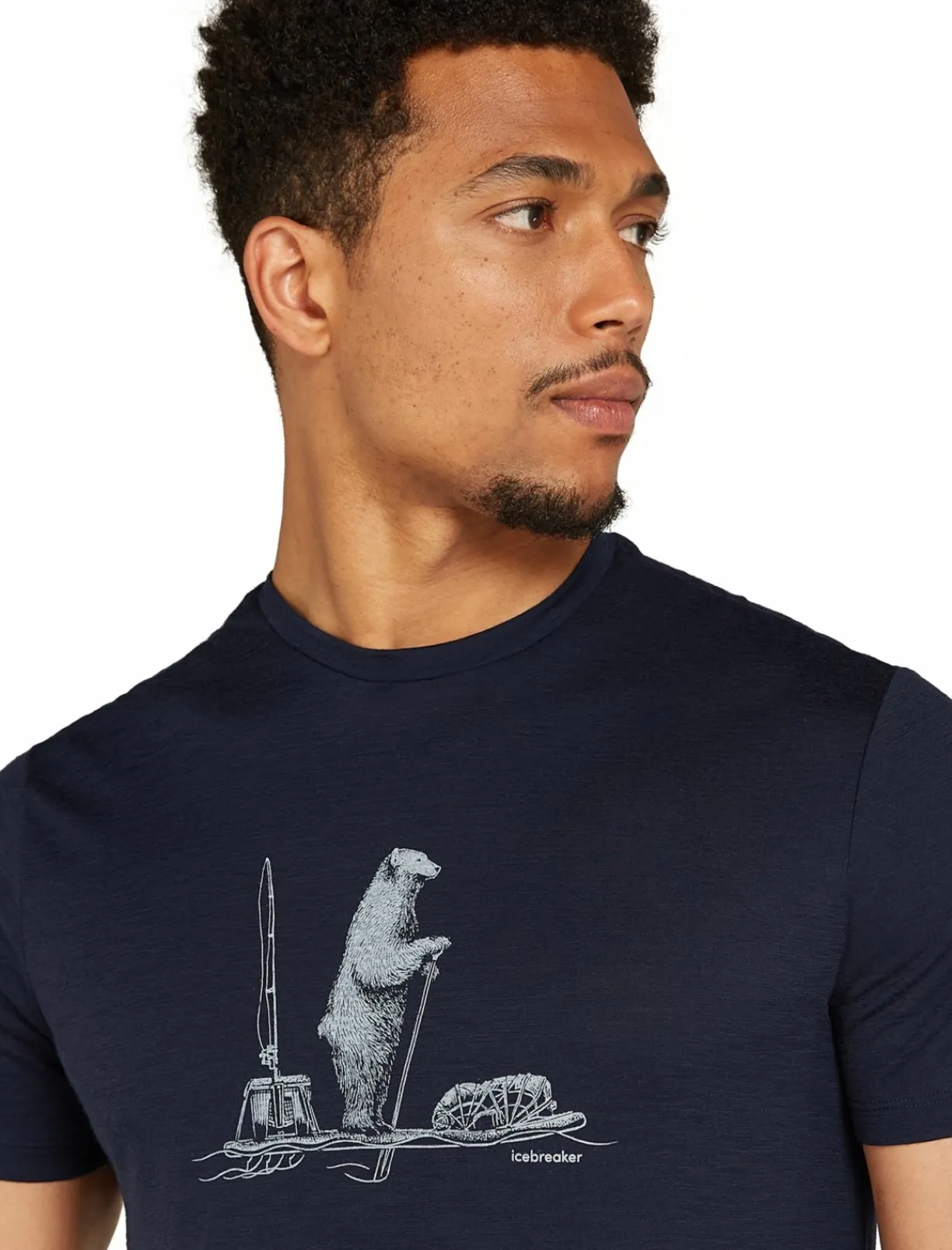 mmtsklep Koszulki I Koszule-Koszulka Męska Icebreaker Merino Tech Lite III SS Tee Polar Paddle